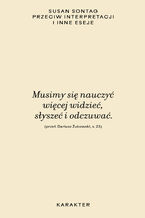 Okładka - Przeciw interpretacji i inne eseje. Wydanie III - Susan Sontag