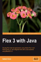 Okładka - Flex 3 with Java. Develop rich internet applications quickly and easily using Adobe Flex 3, ActionScript 3.0 and integrate with a Java backend using BlazeDS 3.2 - Satish Kore