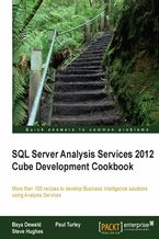 Okładka - SQL Server Analysis Services 2012 Cube Development Cookbook. If you prefer the instructional approach to a lot of theory, this cookbook is for you. It takes you straight into building data cubes through hands-on recipes, helping you get to grips with SQL Server Analysis Services fast - Baya Dewald