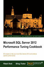 Okładka - Microsoft SQL Server 2012 Performance Tuning Cookbook. With this book you'll learn all you need to know about performance monitoring, tuning, and management for SQL Server 2012. Includes a host of recipes and screenshots to help you say goodbye to slow running applications - Ritesh Shah