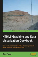 Okładka - HTML5 Graphing and Data Visualization Cookbook. Get a complete grounding in the exciting visual world of Canvas and HTML5 using this recipe-packed cookbook. Learn to create charts and graphs, draw complex shapes, add interactivity, work with Google maps, and much more - Ben Fhala
