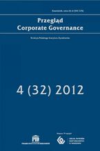 Okładka - Przegląd Corporate Governance 4 (32) 2012 - Andrzej S. Nartowski, Witold Sawicz, Jakub Pietrasik