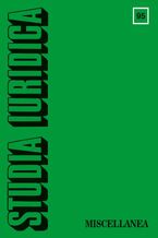 Okładka - Studia Iuridica, nr 95 - Tomasz Giaro, Adam Niewiadomski