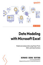 Okładka - Data Modeling with Microsoft Excel. Model and analyze data using Power Pivot, DAX, and Cube functions - Bernard Obeng Boateng, Michael Olafusi