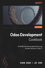 Okładka - Odoo Development Cookbook. Build effective business applications using the latest features in Odoo 17 - Fifth Edition - Husen Daudi, Jay Vora, Parth Gajjar, Alexandre Fayolle, Holger Brunn, Daniel Reis