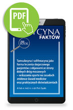 Okładka - Tamsulosyna i solifenacyna jako forma leczenia skojarzonego pacjentów z objawami ze strony dolnych dróg moczowych - wskazania oparte na zasadach evidence-based medicine oraz praktycznych doświadczeniach - Piotr Zapała