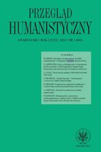 Okładka - Przegląd Humanistyczny 2024/1 (484) - Tomasz Wójcik