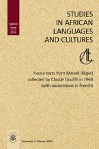 Okładka - Studies in African Languages and Cultures. Special Issue 2024 - Nina Pawlak, Baldi Sergio, Shu'aibu Adamu Jibril, Tourneux Henry