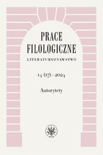 Okładka - Prace Filologiczne. Literaturoznawstwo 14(17) 2024 - Ewa Hoffmann-Piotrowska
