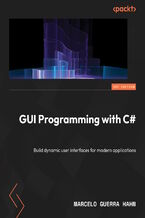 Okładka - GUI Programming with C#. Learn GUI development by building beginner-friendly apps with Blazor, MAUI, and WinUI 3 - Marcelo Guerra Hahn