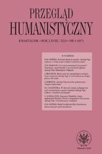 Okładka - Przegląd Humanistyczny 2024/4 (487) - Tomasz Wójcik, Dawid Maria Osiński