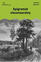 Okładka - Epigramat niecenzuralny - Jarosław Klejnocki