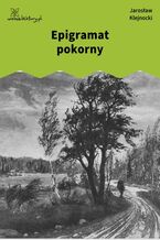 Okładka - Epigramat pokorny - Jarosław Klejnocki