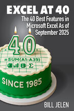 Okładka - Excel at 40. The 40 Best Features in Excel as of September 2025 - MrExcel's Holy Macro! Books, Bill Jelen
