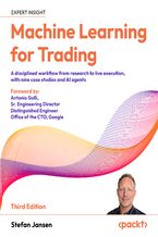 Okładka - Machine Learning for Trading. Integrate GenAI, Causal Inference, and Reinforcement Learning into Real World Trading Systems - Third Edition - Stefan Jansen