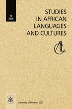 Okładka - Studies in African Languages and Cultures. Volume 59/2025 - Izabela Will
