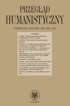 Okładka - Przegląd Humanistyczny 2025/3 (490) - Dawid Maria Osiński