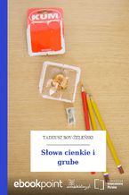 Okładka - Słowa cienkie i grube - Tadeusz Boy-Żeleński