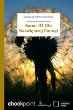 Okładka - Sonet III (Do Naświętszej Panny) - Mikołaj Sęp Szarzyński