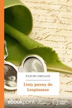 Okładka - Listy panny de Lespinasse - Julie de Lespinasse