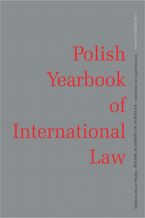 Okładka - 2013 Polish Yearbook of International Law vol. XXXIII - Władysław Czapliński