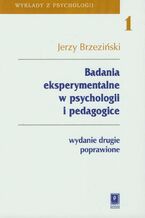 Okładka - Badania eksperymentalne w psychologii i pedagogice - Jerzy Brzeziński
