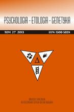 Okładka - Psychologia-Etologia-Genetyka nr 27/2013 - Włodzimierz Oniszczenko