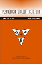 Okładka - Psychologia-Etologia-Genetyka nr 28/2013 - Włodzimierz Oniszczenko