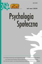 Okładka - Psychologia Społeczna nr 1(24)/2013 - Maria Lewicka