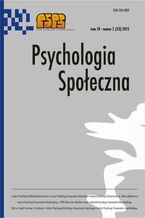 Okładka - Psychologia Społeczna nr 2(33)/2015 - Maria Lewicka