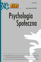 Okładka - Psychologia Społeczna nr 4(31)/2014 - Maria Lewicka