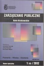Okładka - Zarządzanie Publiczne nr 1(19)/2012 - Stanisław Mazur