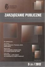 Okładka - Zarządzanie Publiczne nr 3(21)/2012 - Stanisław Mazur