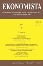 Okładka - Ekonomista 2013 nr 5 - Praca zbiorowa