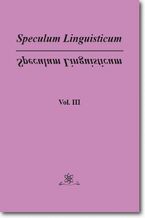 Okładka - Speculum Linguisticum Vol. 3 - Jan Wawrzyńczyk