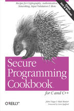 Okładka - Secure Programming Cookbook for C and C++. Recipes for Cryptography, Authentication, Input Validation & More - John Viega, Matt Messier