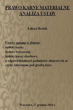 Okładka - Prawo karne materialne. Analiza ustaw - Łukasz Rosiak