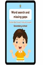 Okładka - Word search and missing gaps. Extended level matura exam. Secondary school - Katarzyna Rak