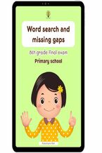 Okładka - Word search and missing gaps. 8th grade final exam. Primary school - Katarzyna Rak