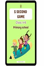 Okładka - 5 Second game. Class: 4-6. Primary school - Katarzyna Rak