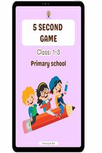 Okładka - 5 Second game. Class: 1-3. Primary school - Katarzyna Rak