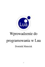 Okładka - Wprowadzenie do programowania w Lua - Dominik Matusiak
