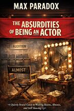 Okładka - The Absurdities of Being an Actor - A Quietly Brutal Guide to Waiting Rooms, Almosts, and Still Showing Up - Max Paradox