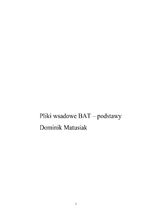 Okładka - Pliki wsadowe BAT - podstawy - Dominik Matusiak