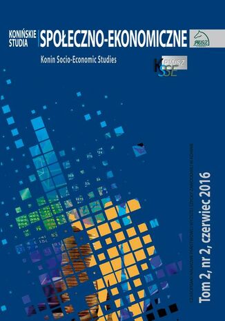 Konińskie Studia Społeczno-Ekonomiczne Tom 2 Nr 2 2016 Jakub Bartoszewski - okladka książki