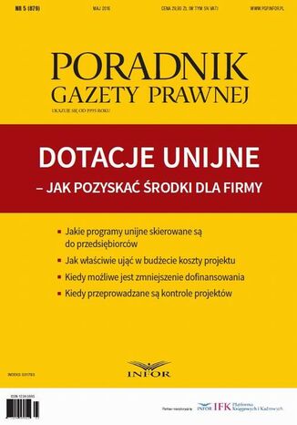 Dotacje unijne - jak pozyskać środki dla firmy Halina Kędziora - okladka książki