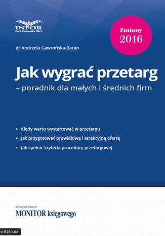 Jak wygrać przetarg - poradnik dla małych i średnich firm Andrzela Gawrońska-Baran - okladka książki