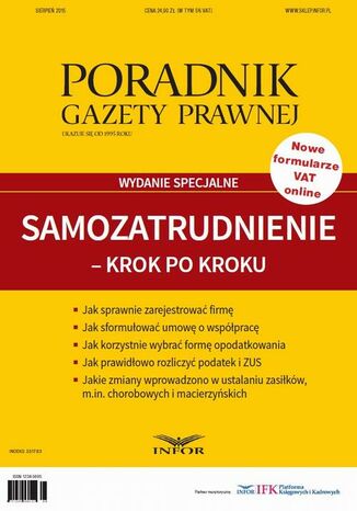 Samozatrudnienie - krok po kroku - wydanie specjalne Grzegorz Ziółkowski - okladka książki