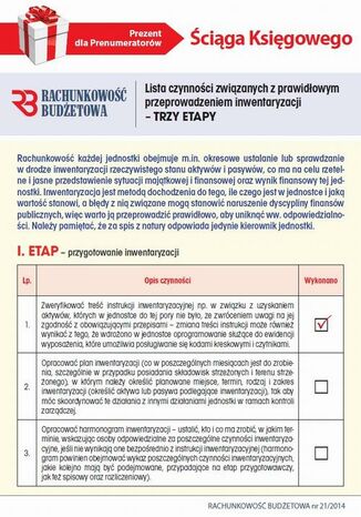 Ściąga Księgowego - Lista czynności związanych z prawidłowym przeprowadzeniem inwentaryzacji - TRZY ETAPY Infor Pl - okladka książki