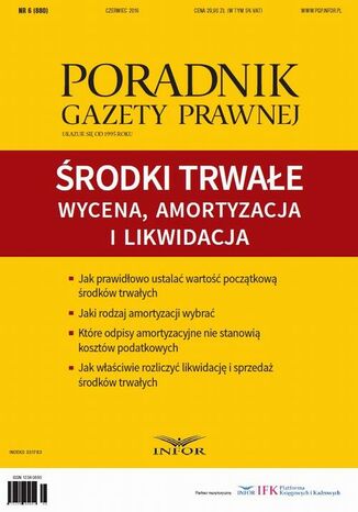 Środki trwałe: wycena, amortyzacja i likwidacja Infor Pl - okladka książki
